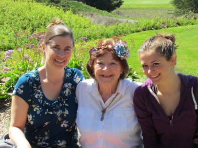 Our grandmother on her 80th birthday last year in Bodega Bay. I'm proud to say I made the birthday crown!
