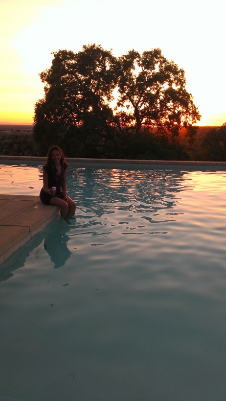 Water gun fight + swimming pool necessary for survival.