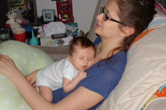 What new motherhood actually looks like. Please note, I resisted the urge to make this picture more attractive in Photoshop.